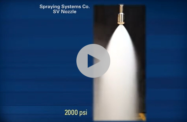 SV Dysze SprayDry działają w szerokim zakresie ciśnień